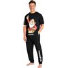 Disney Pigiama Uomo - Pigiama Uomo Cotone Brontolo Paperino M-3XL Pigiami Uomo e Ragazzi a Maniche Corte Pigiami Due Pezzi da Uomo Lungo (Nero Grumpy, M)
