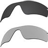 EZReplace Lenti di ricambio per occhiali da sole Oakley Radar Path (lenti polarizzate), Carbone + argento metallizzato, Taglia unica