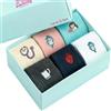 Nurse is Love Set da 6 pz. Calzini Donna Divertenti - Calze corti Donna Fantasia Infermiere, OSS, Medici, Usa con Scarpe Infermiera & Zoccoli Sanitari | Accessori, Regali per Infermiera - DRAW