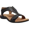 Generic Sandali estivi da donna, sandali estivi, sandali eleganti, eleganti da donna, con tacco a zeppa, scarpe ortopediche, infradito, Nero , 41 EU