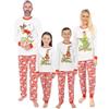 The Grinch - Pigiama lungo natalizio coordinato per tutta la famiglia, perfetto per la vigilia di Natale, unisex multigenerazionale, sizes S, M, L, XL, XXL e 40-50, bianco, cartoni animati, Natale