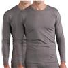 LAPASA Pacco da 2 o 1 Maglia Termica Peso Uomo Maniche Lunghe Canottiera Strato Base - Invernale Sport Allaperto Escursionismo Sci Snowboard Grigio Chiaro (Pacco da 2) M