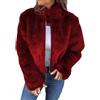 Onsoyours Cappotto in Pelliccia Sintetica da Donna Invernali Maniche Lunghe Giacche Giacca Faux Pelliccia Ecologica Giubbotto Calda Spessa Parka Capispalla Cardigan A Rosso S