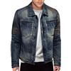 Oanviso Giacca di Jeans Uomo Giubbotto Casual Denim Giubbino Slim Fit Jacket Retro Moda Giacca Moto Trucker Giacca di Jeans con Cerniera Giacche Denim Outwear Vintage A 04 L