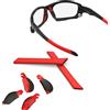 ThunderClap Kit naselli e cuscinetti auricolari in gomma per occhiali da sole Oakley Racing Jacket Jawbone, Rosso, Taglia unica