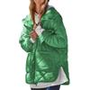 ticticlily Giubotto Donna Invernale Lungo Piumino con Cappuccio Giacca Impermeabile Cappotto con Cerniera e Tasche Giacche Zip-Up Parka Coat Jacket A Verde M A Verde M
