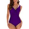 WIN.MAX Costumi da Bagno Interi per Donna Scollo a V Costume Intero Donna con Controllo della Pancia Monokini con arricciature, per Coppe da D a G