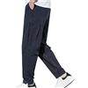Generisch Pantaloni da cuoco da uomo con cintura in vita a righe pantaloni da lavoro pantaloni casual pantaloni cargo all'aperto pantaloni cargo da cucina hotel vita elastica uniforme da lavoro pantaloni da