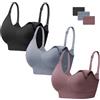 HBselect 3 PCS Reggiseno Allattamento con Estensione Reggiseno Bra Donna