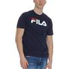 FILA Unisex Classic Pure ss Tee T-Shirt, Schwarz/Rot, XS