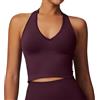 Onsoyours Canottiera Top Palestra Donna Estiva Y2K Tops Scollo a V Canotta Imbottita Sportivo per Fitness Yoga Gym
