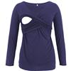 FRAUIT Maglietta Allattamento Premaman Maglia Manica Lunga T Shirt Camicia di maternità Gravidanza Camicetta Donna Elegante Regali per la Moglie