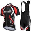 SIDE BIKE Abbigliamento Ciclismo Set Completo - Maglia + Salopette con Pantaloncini Imbottiti in Gel 5D - A04 M