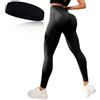 Generico Leggings 3D Solenao Leggings Sportivi Push up Donna,Leggings Donna Push Up Modellante Vita Alta ad Alta Compressione per Palestra，Yoga e Allenamento Comodi & Stilosi (Nero,L)