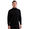 CASH-MERE.CH Pullover | Sweater | Maglione Dolcevita da Uomo 100% Cachemire (Nero, L)