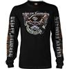 HARLEY-DAVIDSON Military - Men's Black Long-Sleeve Eagle Graphic T-Shirt - Kadena Air Base | Eagle Ride