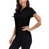 MoFiz Polo Donna Manica Corta Poloshirt Golf Camicia Sportiva Estate Top Traspirante