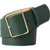 HLHLH Cintura in pelle, cinture da donna in pelle rossa nera, cinture a vita alta, cinture a corsetto for cappotto da donna nero verde(Green)