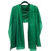 GFM® Sciarpa e scialle da donna con texture setosa, per matrimoni serali e damigelle d'onore (SLK100), Verde scuro, L
