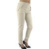 JOPHY & CO. Pantalone Donna in Cotone con Tasche (cod. 3020) (XS, Beige)