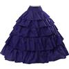 BEAUTELICATE Sottogonna Sposa Lungo per Nozze Gonna 4 Cerchio Donna per Abito Sottoveste Abito da Sera con 5 Strati Balze Gonna Rockabilly Hallowen Matrimonio Carnevale