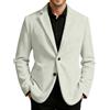 Générique Giacca Uomo Velluto A Coste Blazer Sport Due Bottoni Asciutto Casual Cappotto sarto Casual Giacca Costume Chic Gilet Da Sera Elegante Giacche Ufficio Autunno Inverno Moda, beige, S