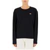 Emporio Armani EA7 T-Shirt a Maniche Lunghe Core Lady in Cotone e Modal Stretch, 6DTT08 (IT, Testo, M, Regular, Regular, Nero)