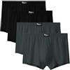 BORATO Intimo da Uomo Taglie Forti Slip da Uomo per Taglie Forti4 Pezzi/Lotto 10xl 100% Cotton's Maschile Shorts Pantaloni da Uomo Pantaloni Boxer per Uomini Comodi più Dimensioni-2blk2dgray-5xl