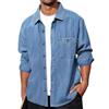 RUMAOZIA, Giacca in Jeans da Uomo, Oversize, Giacca in Denim, Manica Lunga, Top Button Down, per Primavera e Autunno, Giacca in Jeans, Casual, Giacca da Transizione, Giacca da Cowboy, Abbigliamento