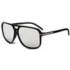 LumiSyne Moda Occhiali Da Sole Polarizzati Specchiati Uomo Occhiali Da Sole Guida Ultra Leggero Montatura Quadrata Doppio Ponte UV 400 All'Aperto Viaggio Sport Regalo Argento