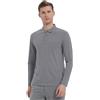 Donason Polo Uomo Manica Lunga Slim Fit Casual Poloshirt Camicia Polo da Uomo a Maniche Lunghe Basic Golf T-Shirt con Abbottonatura e Tasca