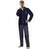 e.VIP - Pigiama da uomo Jim 765 in cotone, Blu mare, XL