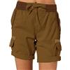 ORANDESIGNE Pantaloncini Cargo da Donna Shorts Estivi Pantaloni Corti Sportivo Leggero Lavoro Bermuda da Escursionismo a Vita Alta con Tasche Multiple A Marrone XL