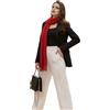 LA FERANI Sciarpa da Donna in Cashmere Autunno Inverno 185x65 Bianco Nero Pashmina Panno Lana Tinta Unita Regalo per Lei, Rosso Scuro (Rosso)