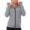AMZSPORT Donna Felpa Sportiva Giacca da Running a Manica Lunga con Cappuccio con Tasche