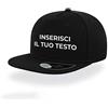 PR Service PRS - Cappello Berretto Personalizzato, SnapBack cappello Personalizzabile in RICAMO da Uomo Donna,personalizza in ricamo nome,numeri,testo,iniziali. (IT, Testo, Taglia unica, Nero, Napoli, Jordan)