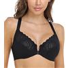 DotVol Donna Reggiseno correttore posturale Anteriore Minimizer per Reggiseno Senza Fili Confortevole Nero 4G
