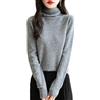 Chanyarn Maglione da Donna in 100% Lana Merino Leggero Collo Alto Lavorato a Maglia Senza Cuciture a Maniche Lunghe Tops