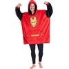 Marvel Felpa Uomo con Cappuccio Felpe Oversize Uomo in Pile Supereroi Avengers Captain America (Rosso)