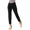 Nina Carter - Pantaloni da donna stile boyfriend a vita alta, jeans MOM, stile paracadute, effetto lavato, S