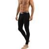 sesto senso Calzamaglia Lunga Uomo Cotone Biancheria Intima Pantaloni Termici Funzionali (S, Nero)
