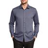 Mauro Kane Camicia Uomo No Stiro Manica Lunga - Camicia Elegante da Uomo con Una Lucentezza Tenue, Regular Fit Business Casual, Antipiega con Bottoni