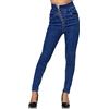 Elara Ladies Jeans Stretch Push Up Chunkyrayan JS999-3 Blau-44 (2XL)