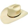 Modestone Tradizionale cappello da cowboy in paglia con ricamo oro bianco sporco, Bianco sporco, 7 1/2