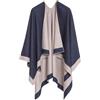 MELIFLUOS DESIGNED IN SPAIN Poncho da donna con collo a scialle e mantello ruana con cardigan maglione aperto sul davanti per l'autunno inverno (PC01-2D)