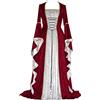 MJGkhiy Vestito Medievale Donna Nobile Curvy Costume Principessa Gotico Vestiti Cosplay Viking Steampunk Abito Vittoriano Lungo Halloween Abito Rinascimentale Cerimonia Vestito Carnevale Feste