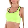 Bellissima Doppel-lagiges Sport Bustier Reggiseno, Multicolore (Neon Gelb/Schwarz 134/001), 3B Donna