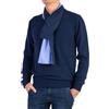 Marenza Sciarpa Uomo Misto Cashmere Made In Italy Sciarpino Bottoni Bicolore Donna Scaldacollo Cachemire Invernale Unisex Lana Merino Grigio Beige Scialle Calda Taglia Unica Pashmina (Blu Melange/Lavanda)