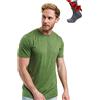 Merino.tech Maglietta Lana Merinos Uomo - Maglia Termica Uomo in Lana Merinos Manica Corta con Calze (Olive Grove, Small)