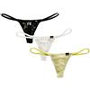 Yomie String Slips Men's Hollow Thong Lace Male Bound T-Back Jacquard Underwear G-String Nightwear
